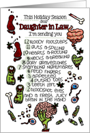 for my Daughter in Law - 12 Days of Zombie Christmas card