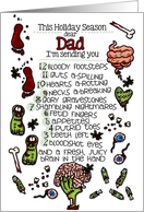for my Dad - 12 Days of Zombie Christmas card