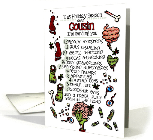 for my Cousin - 12 Days of Zombie Christmas card (996451)