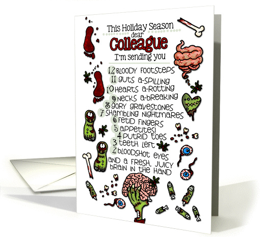 for my Colleague - 12 Days of Zombie Christmas card (996453)