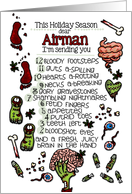 for my Airman - 12 Days of Zombie Christmas card