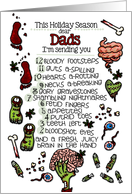 for my 2 Dads - 12 Days of Zombie Christmas card