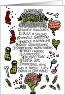 12 Days of Zombie Christmas card