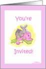 Baby African American Girl-Shower Invite card