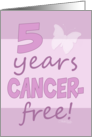 Five-Year Cancer Survivor Party Invitation- Butterfly card