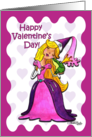 Happy Valentine’s Day Toad Kisses Princess card