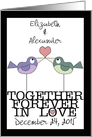 Custom Wedding Invitations-LOVE Birds card