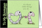 Valentine for Boyfriend Couple of Worms card