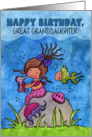 Personalized Relationship Birthday Great Granddaughter Mermaid Friends card