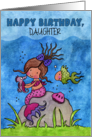 Customizable Birthday for Daughter Mermaid Friends card