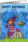 Customizable Birthday for Niece Mermaid Friends card