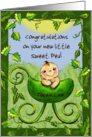 Customizable Congratulations on New Baby Baby in Pea Pod Stroller card