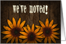 Rustic Sunflowers Moving Announcement We’re Moving card