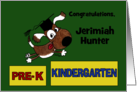Personalized Congratulations on Graduating Pre-K-Dog with Cap card