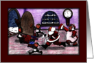 Merry Christmas Santa’s Running Late Santa Elves and Mrs. Claus Run card