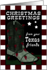 Merry Christmas from Texas Friends Cowboy Boot Chili Pepper Lights card