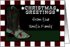 Customizable Christmas from Smiths Cowboy Boot Chili Pepper lights card