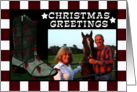 Customizable Christmas Photo Card Cowboy Boot Chili Pepper lights card