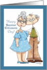 Happy Senior Citizens Day Elderly Man and Woman card
