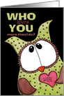Customizable Happy Birthday for Wife- Green and Brown Spotted Owl card