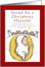 Merry Christmas Baby Jesus Saved by a Miracle Matthew 1 21 card