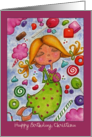 Customizable Happy Birthday for Name Specific Sweet Dreams Girl card