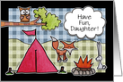 Customize Thinking of You-Summer Camp for Daughter- Woodland Creatures card