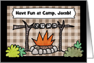 Customizable Name- Thinking of You-Summer Camp- Campfire card