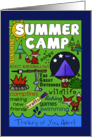 Customizable Name Thinking of You Summer Camp Camp Theme Subway Art card