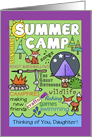 Customizable- Thinking of You Daughter- Summer Camp Theme Subway Art card