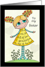 Customizable- Happy Birthday for Sister-Love Sprouts card