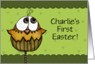 Customizable Name Charlie First Easter Hatching Chick card