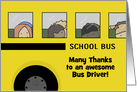 Personalized Thank You to School Bus Driver- Yellow Bus with Children card