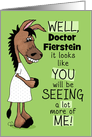 Customizable Name Congratulations on Becoming a Proctologist-Donkey card