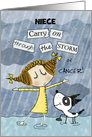 Customizable Get Well Soon for Niece-Cancer Encouragement for Patient card