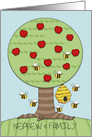 Apple Tree & Bees- Customizable Rosh Hashanah for Nephew and Family card