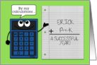 Personalized Back to School for Boy Erick and Pre K Blue Calculator card