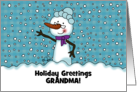 Elder Snowwoman Merry Christmas to Grandma Grandmother card