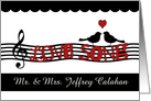 Love Song-Customizable Names Congratulations on Your Marriage card