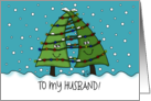 Lighted Christmas Tree Couple Customizable Merry Christmas for Husband card