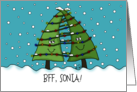 Lighted Fir Trees Customizable Merry Christmas for Best Friend or BFF card