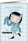 Young Flapper 1920s Girl-Roaring Good Time-Birthday for Grandma card