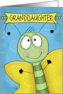 Customizable Happy Birthday for Granddaughter- Cute Butterfly card