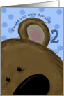 Second Birthday for Little Boy Bear’s Ear Heard You Were Turning 2 card