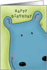 Happy Birthday- Hippo Face-Have a Grand Day card