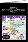 Customizable Happy National Midwifery Week-Midwife Terminology card