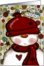 Merry Christmas No Peeking Snowman card