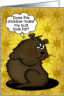 Humorous Happy Groundhog Day Groundhog and His Shadow card