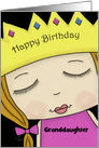 Customizable Happy Birthday for Granddaughter-Girl with Crown card