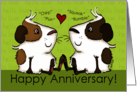 Happy Anniversary for Husband Guinea Pig Couple Speak card